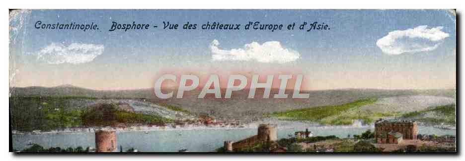 CPA Constantinople Bosphore Vue des chateaux d'Europe et d'Asie