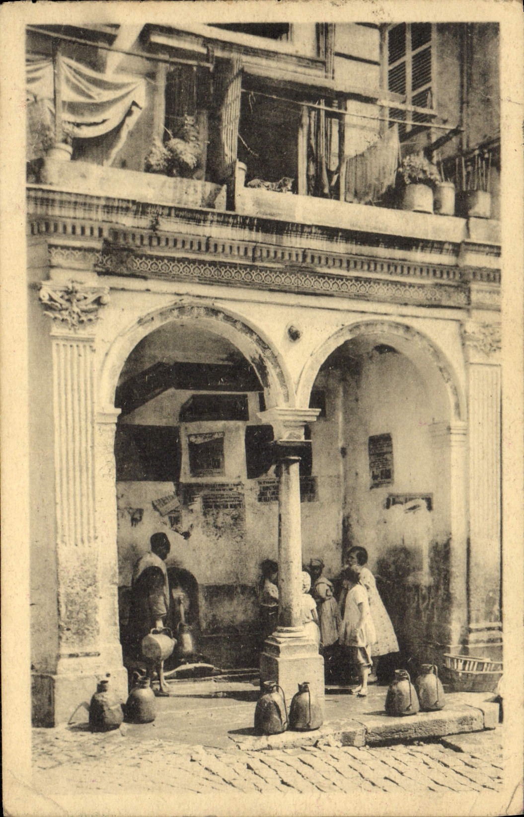 CPA Alger Casbah Fontain Turque de La Rue De La Casbah