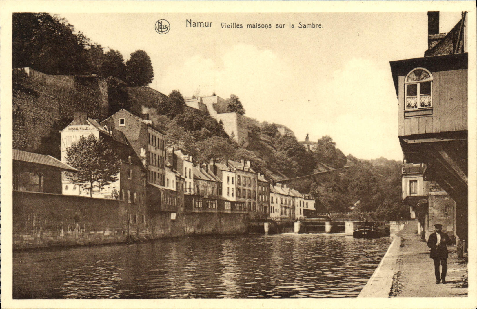 Namur — Vieilles maisons sur la Sambre — N. Lus