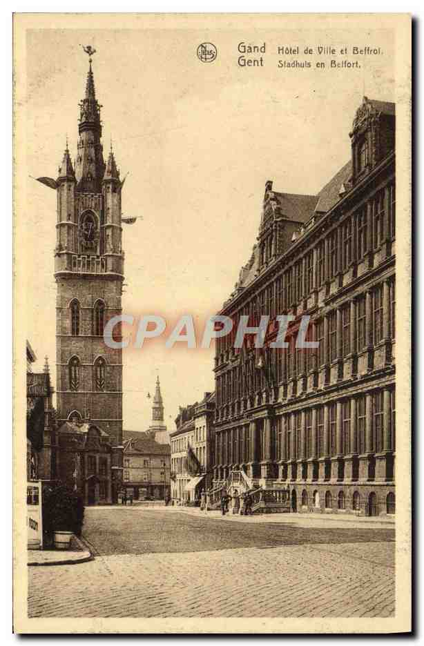 CPA Gand Gent Hotel De Ville Et Belfroi