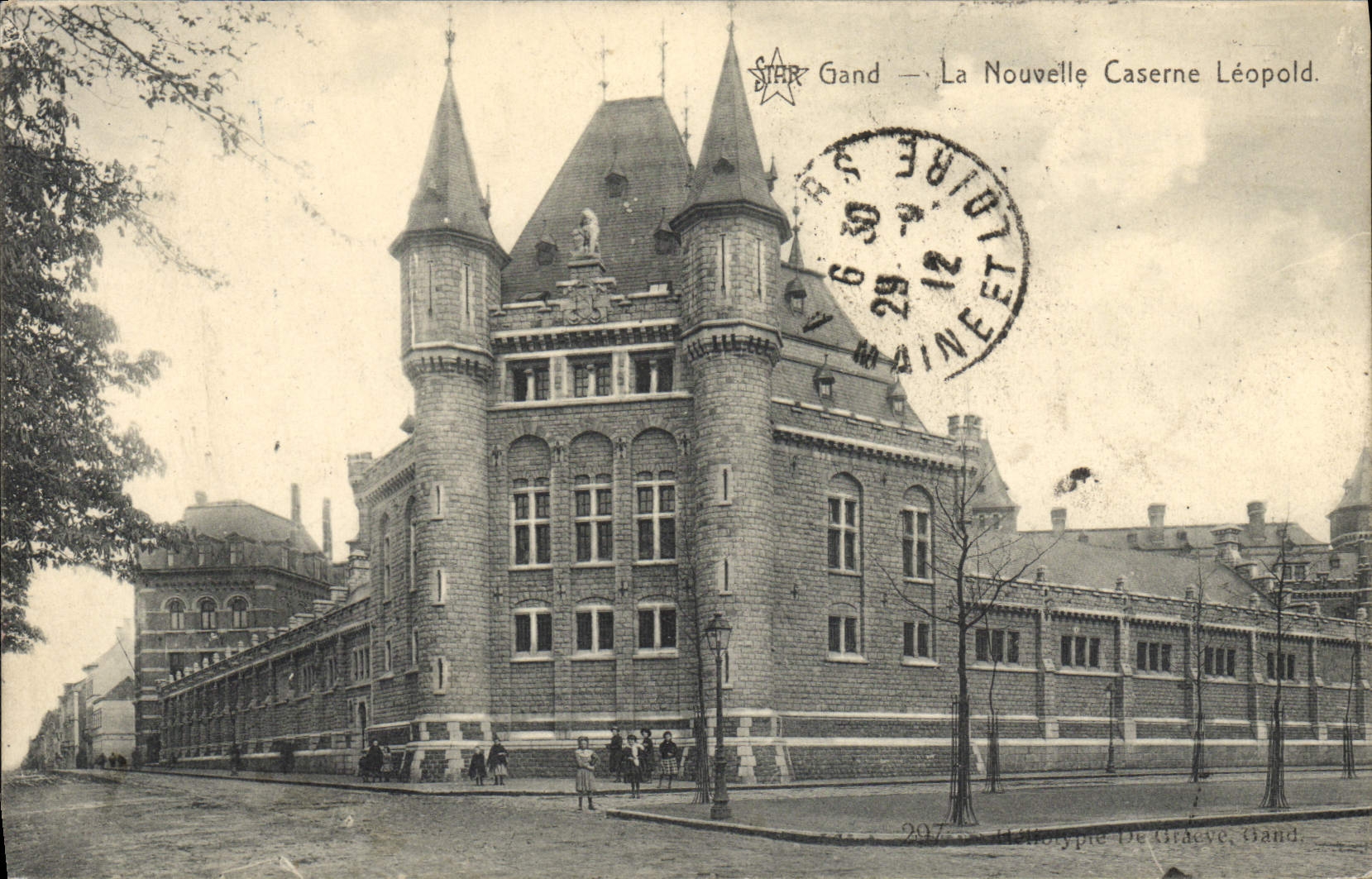 CPA Gand La Nouvelle Caserne Leopold Militaria