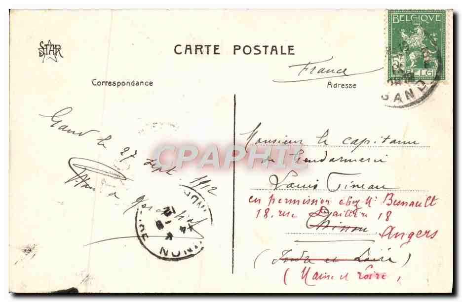 CPA Gand La Nouvelle Caserne Leopold Militaria — Rückseite