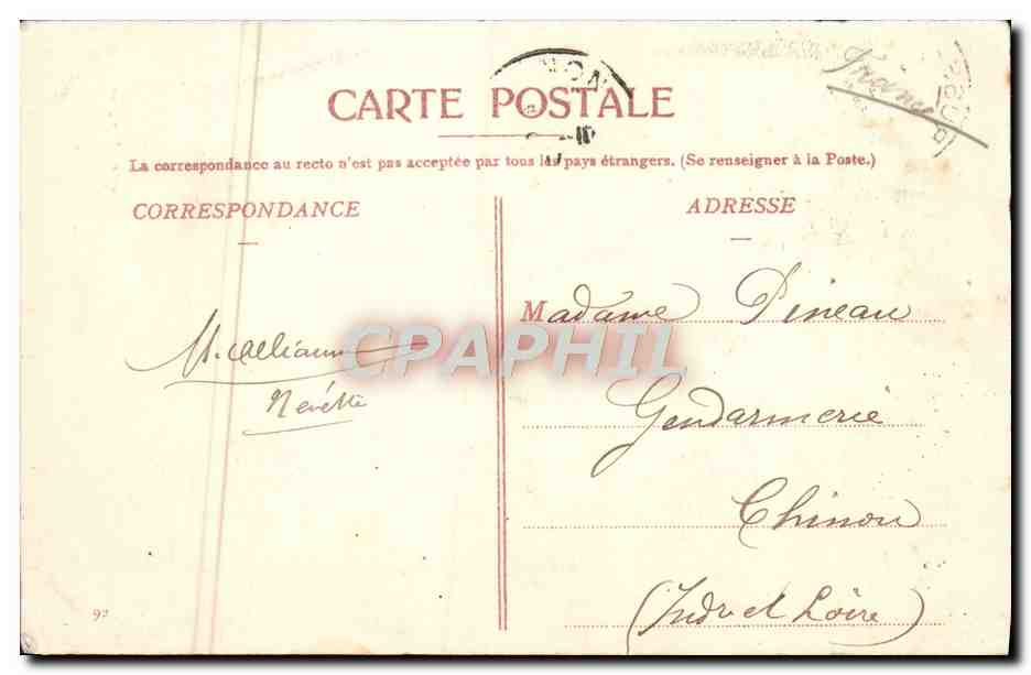 CPA Bruxelles Fontaine Dans La cour de l'hotel de ville — Rückseite