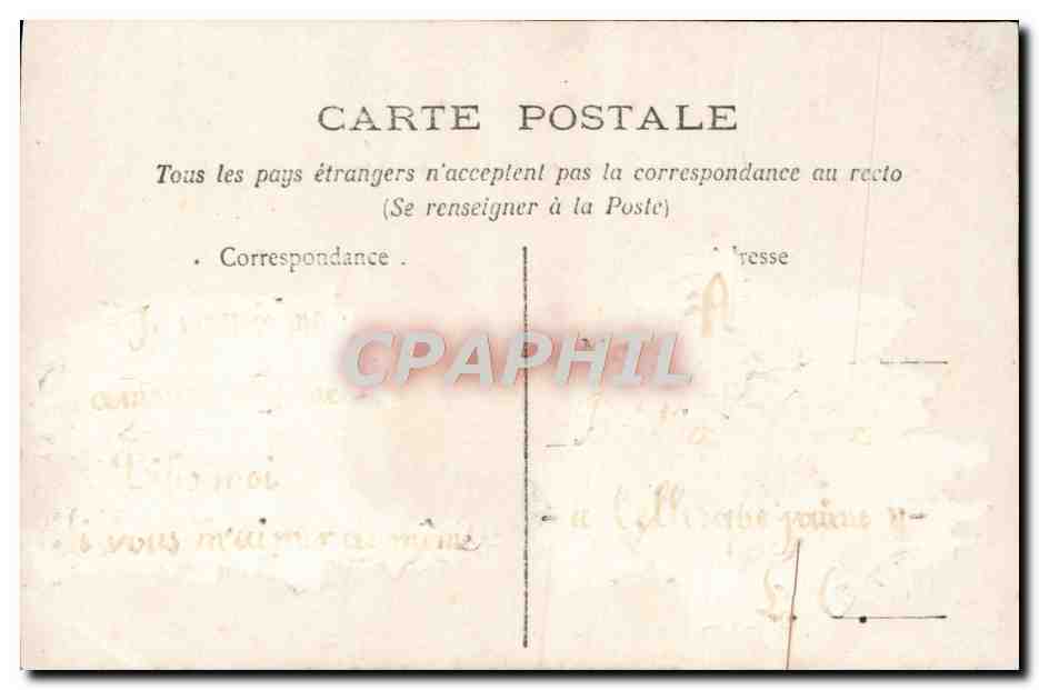 CPA Fantaisie Homme — Rückseite