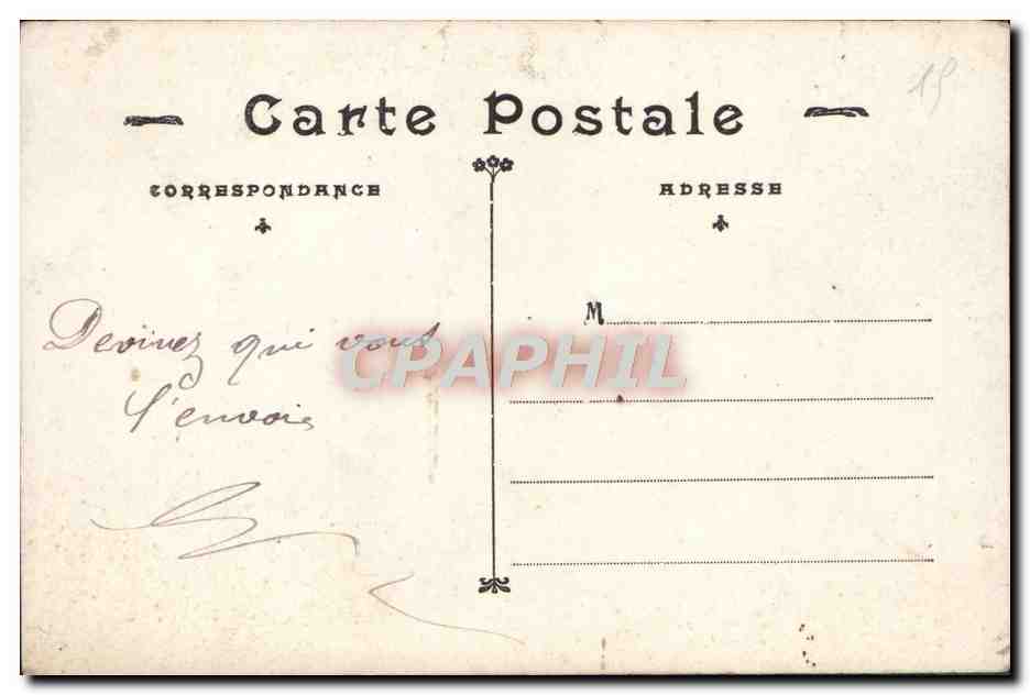 CPA Fantaisie Enfant Mule Ane — Verso