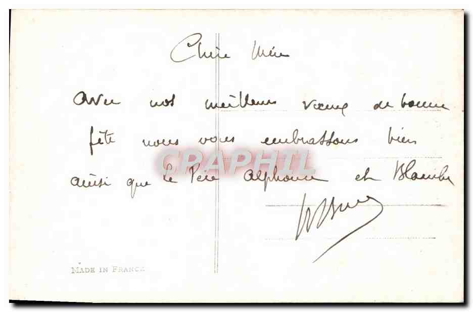 CPA Fantaisie Homme Fer a cheval — Rückseite