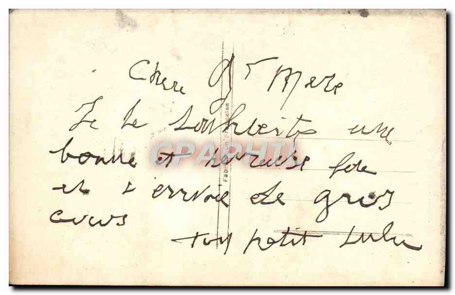 CPA Fantaisie Enfant — Rückseite