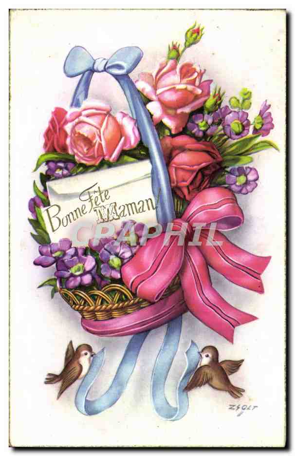 CPA Fantaisie Fleurs