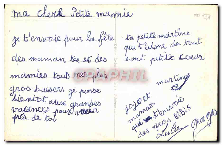 CPA Fantaisie Enfant — Rückseite