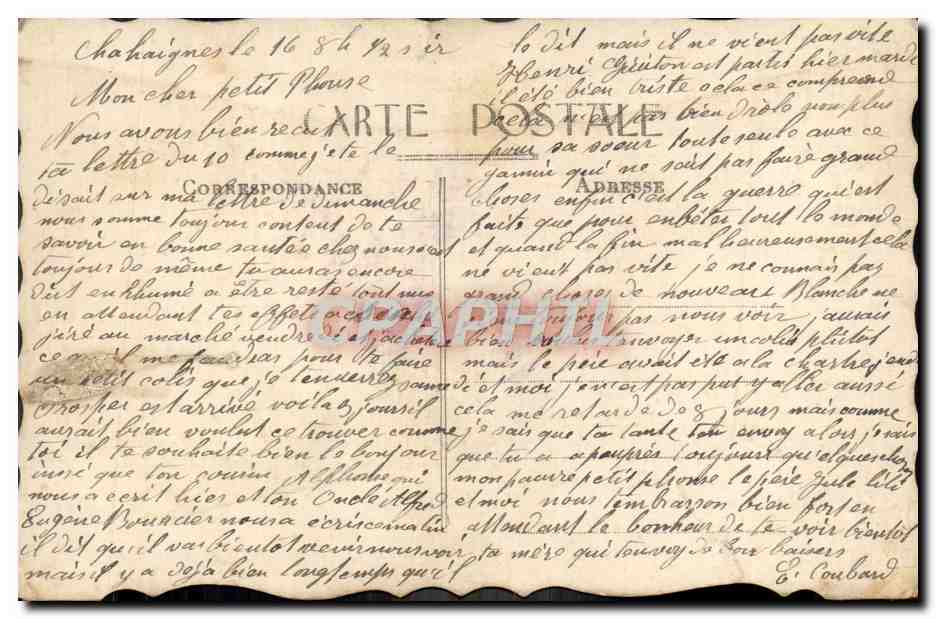 CPA Fantaisie Fleurs — Verso