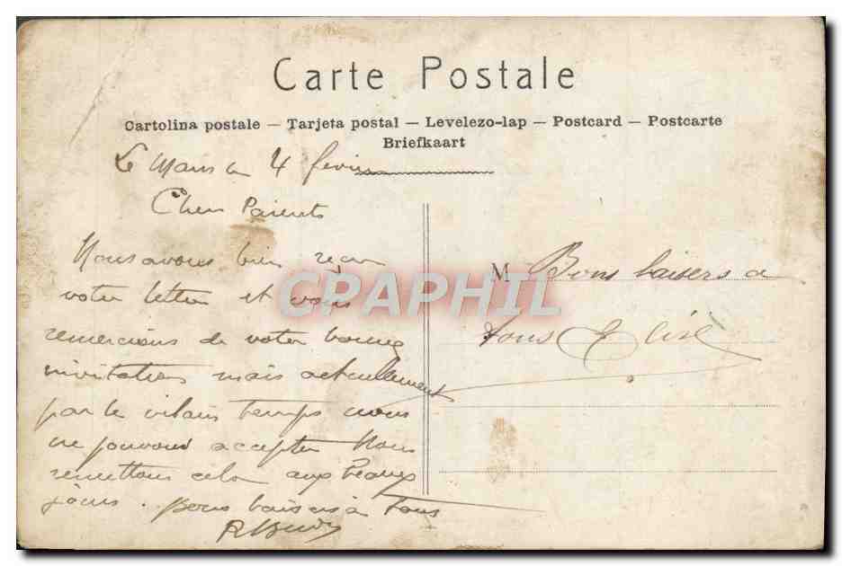 CPA Fantaisie Enfant Trefle — Rückseite