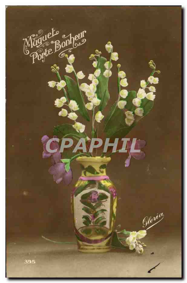 CPA Fantaisie Fleurs Muguet