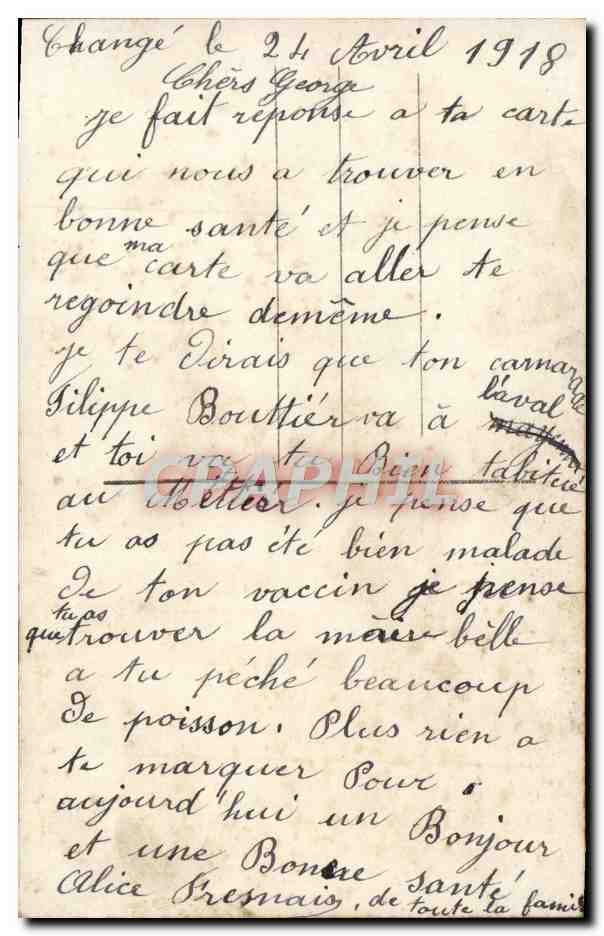 CPA Fantaisie Fleurs Muguet — Verso