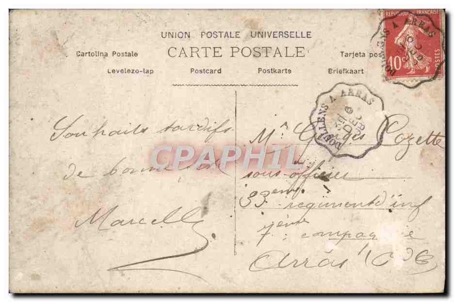 CPA Fantaisie Femme Trefle — Rückseite