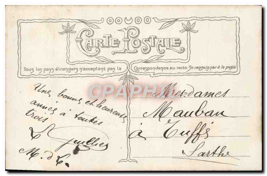 CPA Fantaisie Femme — Rückseite