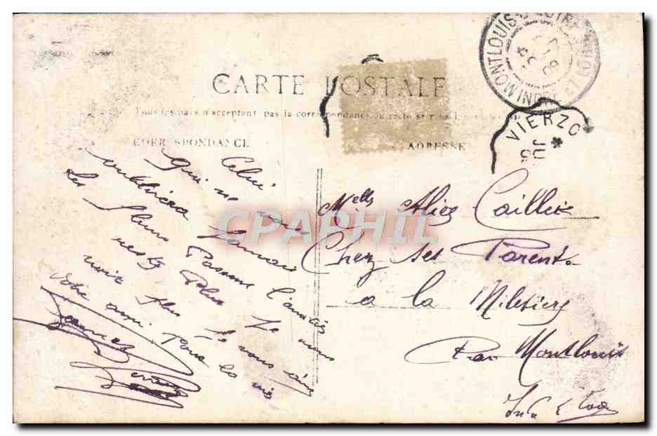 CPA Fantaisie Femme — Verso