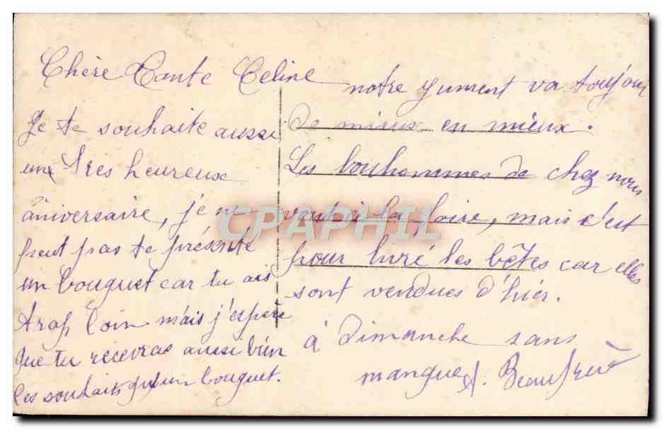CPA Fantaisie Femme — Rückseite
