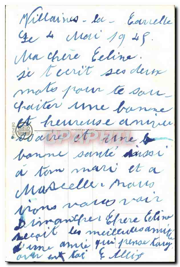 CPA Fantaisie Fleurs — Verso
