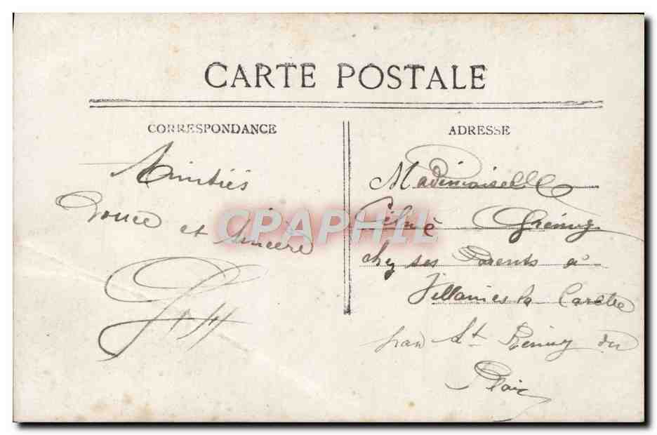 CPA Fantaisie Homme — Rückseite