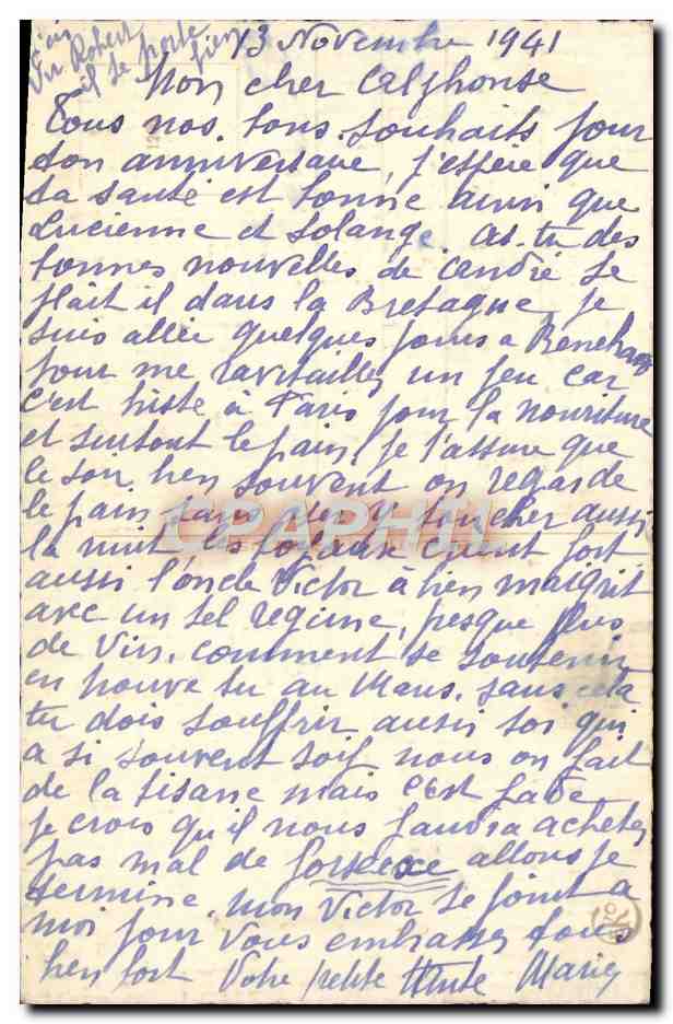CPA Fantaisie Fleurs — Verso
