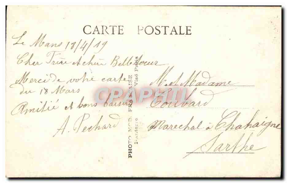 CPA Fantaisie Fleurs Poussin Paques — Rückseite