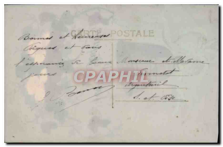 CPA Fantaisie Fleurs Cloche — Verso