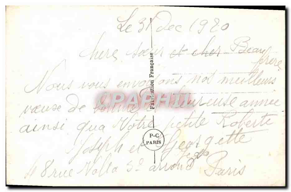 CPA Fantaisie Fleurs — Verso