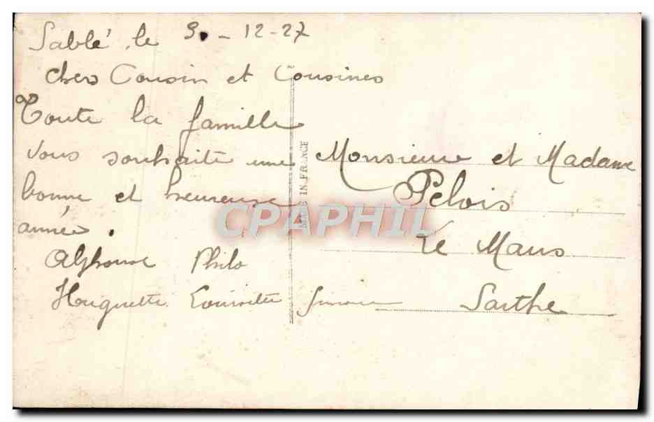 CPA Fantaisie Enfant — Rückseite
