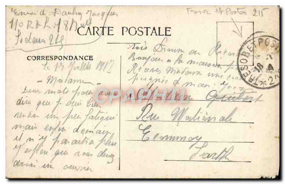 CPA Obus de 380 allemand Environs de Verdun Militaria  — Rückseite