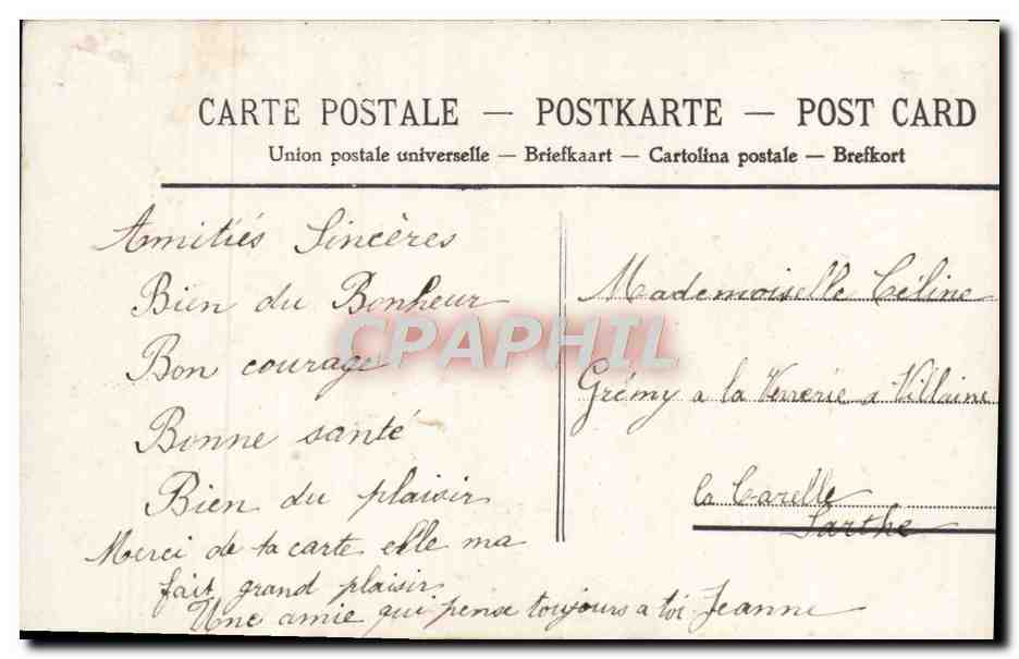 CPA Fantaisie Enfant — Rückseite
