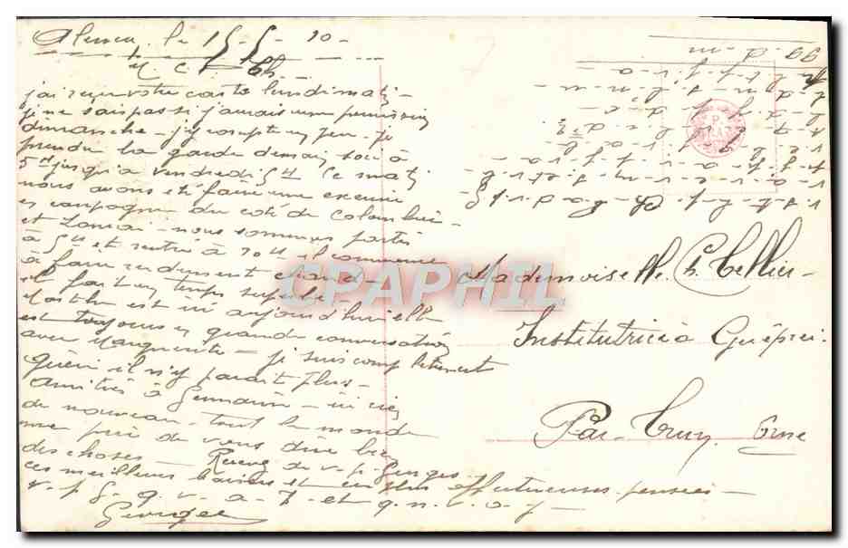 CPA Fantaisie Femme Coiffe Chapeau — Verso