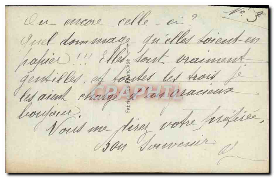 CPA Fantaisie Femme — Rückseite