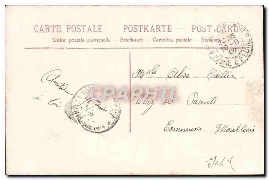 CPA Fantaisie Femme — Verso