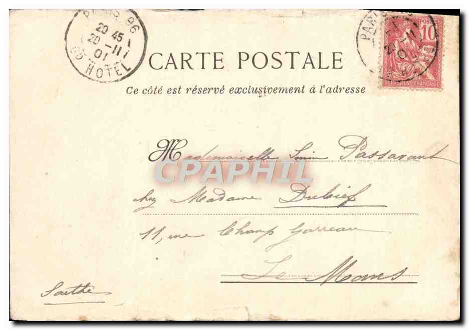 CPA Fantaisie Premiere sortie Miltaria — Rückseite