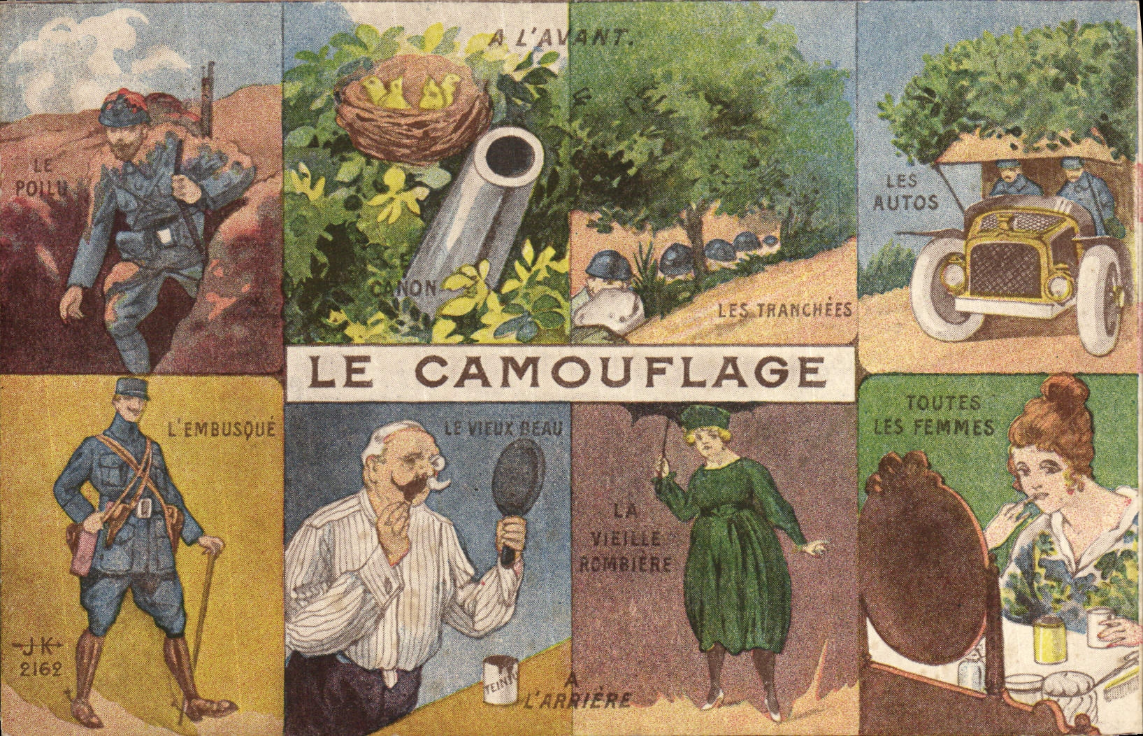 CPA Fantaisie le camouflage Militaria 
