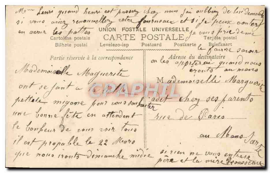 CPA Fantaisie Enfant — Rückseite