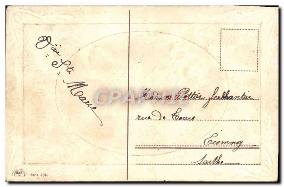 CPA Fantaisie Fleurs  — Verso