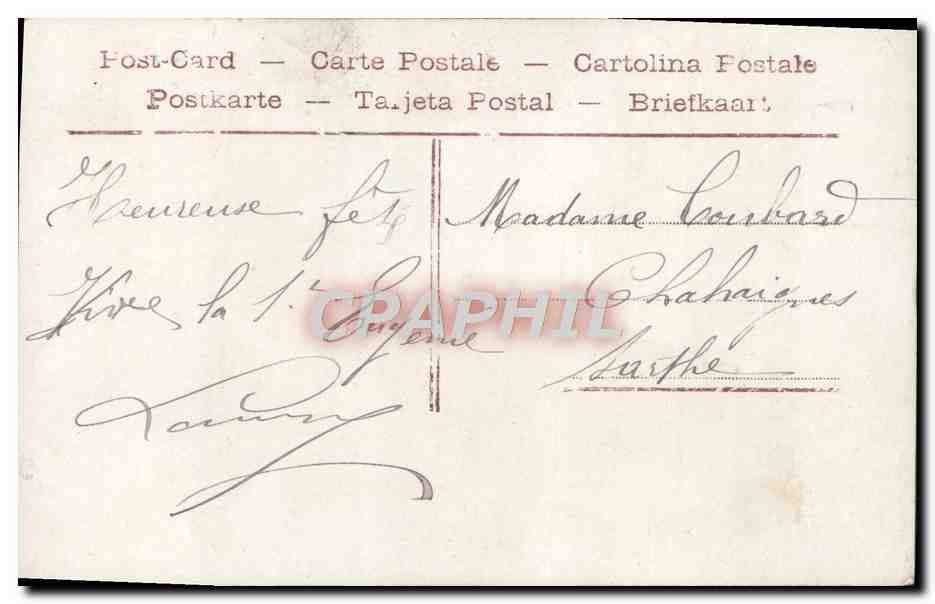 CPA Fantaisie Enfant Telephone — Rückseite