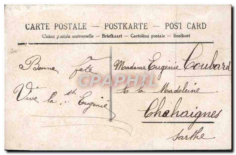 CPA Fantaisie Femme — Rückseite