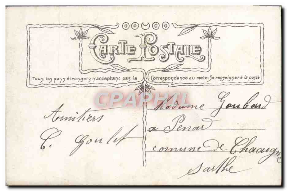 CPA Fantaisie Femme — Verso