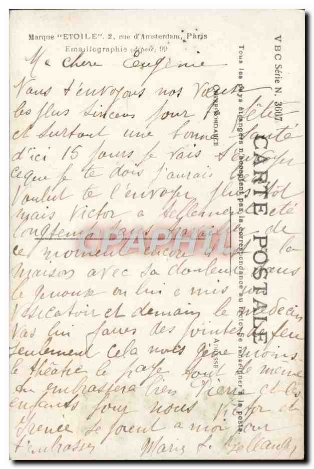 CPA Fantaisie Enfant — Verso