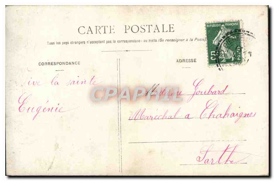 CPA Fantaisie homme — Rückseite