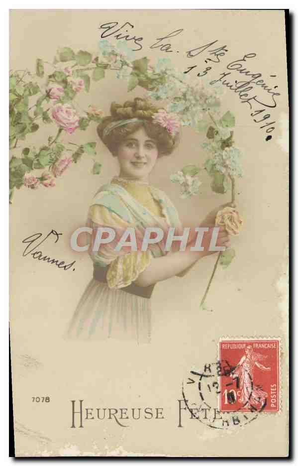 Fête heureuse — Vannes — Carte postale n°7078