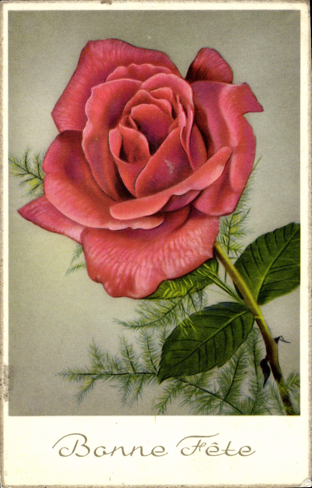 CPA Fantaisie Fleurs Rose