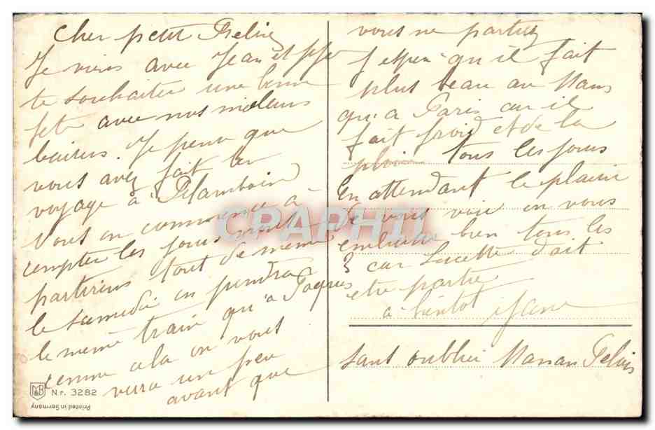 CPA Fantaisie Fleurs — Verso