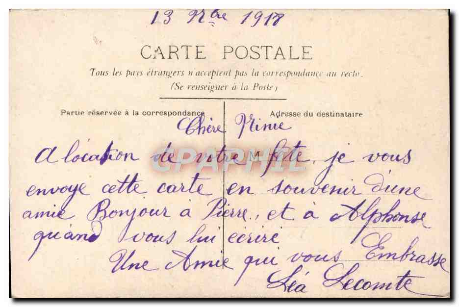 CPA Fantaisie Femme — Back