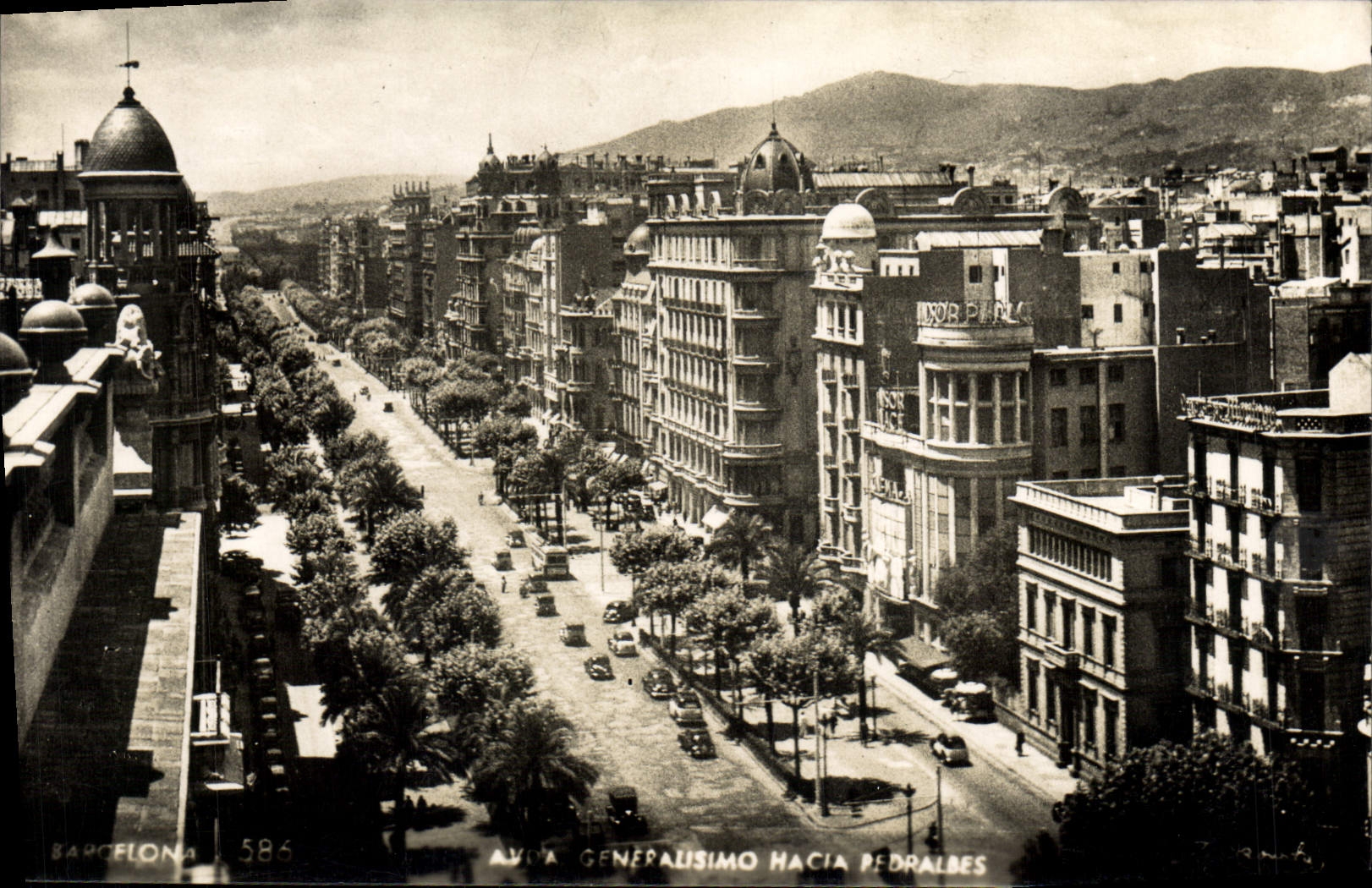 Barcelone — Avenue Généralissime Hacia Pedralbes — Taller A. Zerkowitz, n° 586