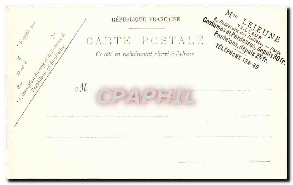 CPA Monte Carlo Boulevard de la Condamine Les hotels  — Rückseite