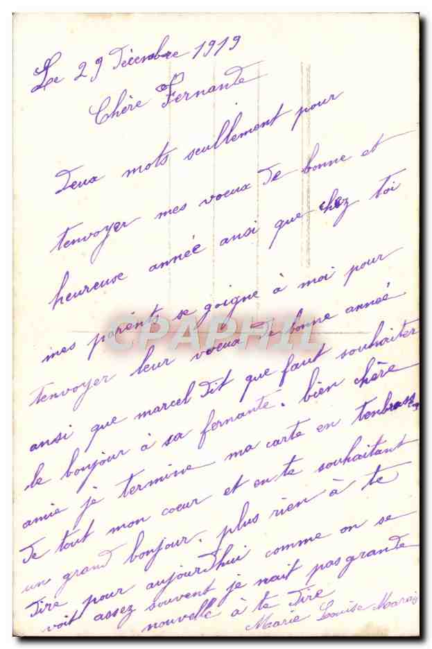 CPA Fantaisie Femme — Verso