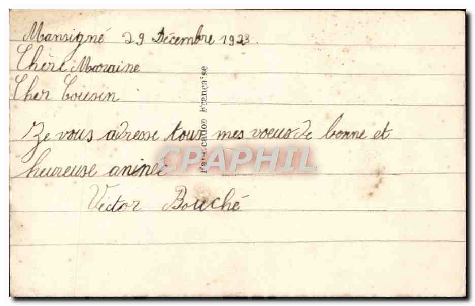 CPA Fantaisie Fleurs — Verso